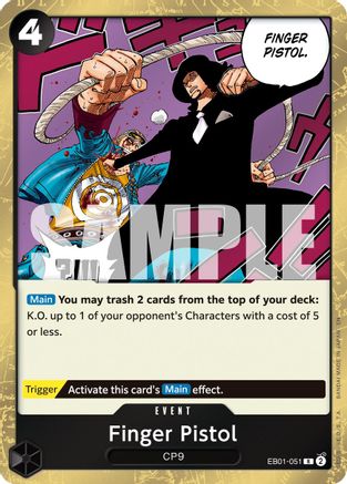 Finger Pistol (Reprint) (EB01-051) - Premium Booster -The Best- Vol. 2 Foil | Grognard Games
