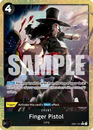 Finger Pistol (Alternate Art) (EB01-051) - Premium Booster -The Best- Vol. 2 Foil | Grognard Games
