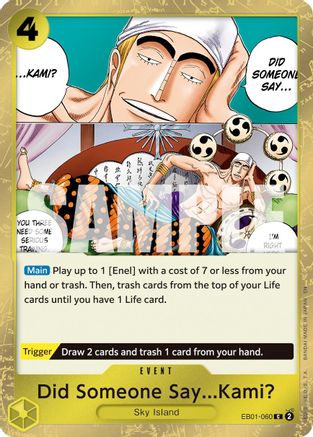 Did Someone Say...Kami? (Pirate Foil) (EB01-060) - Premium Booster -The Best- Vol. 2 Foil | Grognard Games