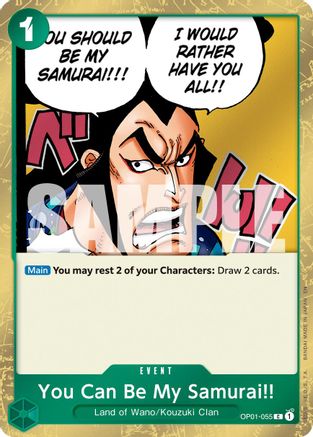 You Can Be My Samurai!! (Pirate Foil) (OP01-055) - Premium Booster -The Best- Vol. 2 Foil | Grognard Games