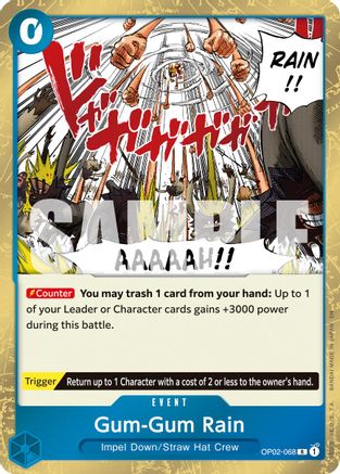 Gum-Gum Rain (Reprint) (OP02-068) - Premium Booster -The Best- Vol. 2 Foil | Grognard Games