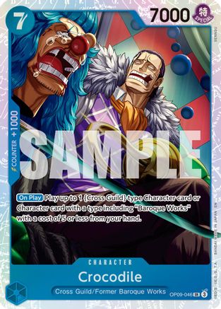 Crocodile - OP09-046 (Reprint) (OP09-046) - Premium Booster -The Best- Vol. 2 Foil | Grognard Games