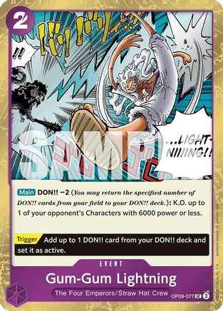 Gum-Gum Lightning (Pirate Foil) (OP09-077) - Premium Booster -The Best- Vol. 2 Foil | Grognard Games