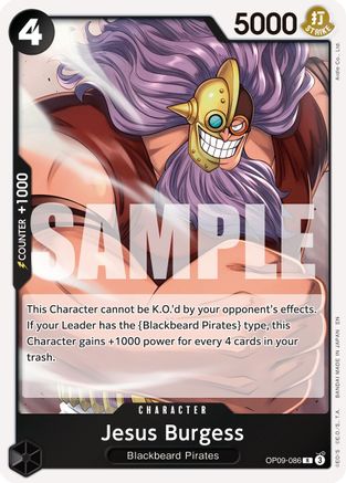 Jesus Burgess (Reprint) (OP09-086) - Premium Booster -The Best- Vol. 2 Foil | Grognard Games