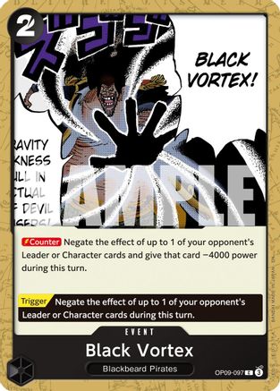 Black Vortex (Reprint) (OP09-097) - Premium Booster -The Best- Vol. 2 | Grognard Games
