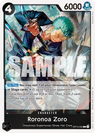 Roronoa Zoro - OP10-095 (Reprint) (OP10-095) - Premium Booster -The Best- Vol. 2 Foil | Grognard Games