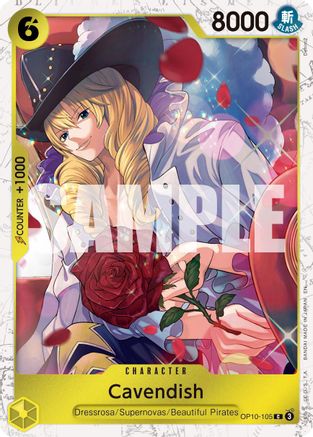 Cavendish - OP10-105 (Pirate Foil) (OP10-105) - Premium Booster -The Best- Vol. 2 Foil | Grognard Games