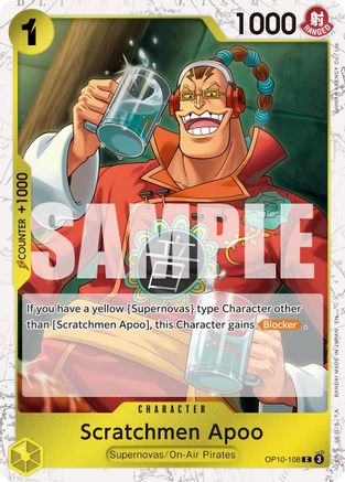 Scratchmen Apoo - OP10-108 (Pirate Foil) (OP10-108) - Premium Booster -The Best- Vol. 2 Foil | Grognard Games