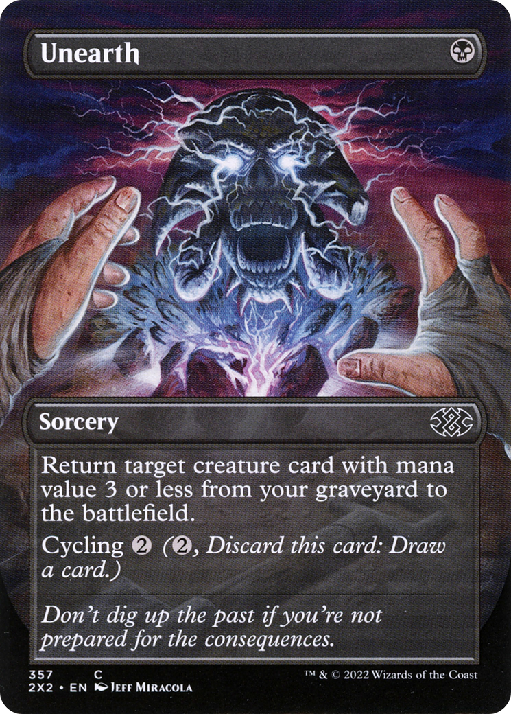 Unearth (2X2-357) - Double Masters 2022 (Borderless) Foil | Grognard Games