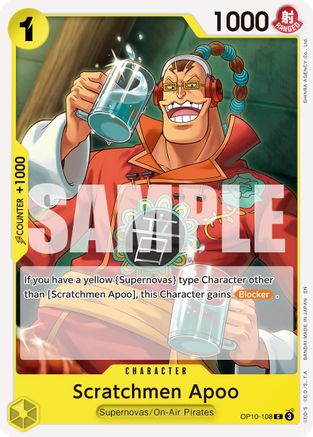 Scratchmen Apoo - OP10-108 (Reprint) (OP10-108) - Premium Booster -The Best- Vol. 2 | Grognard Games