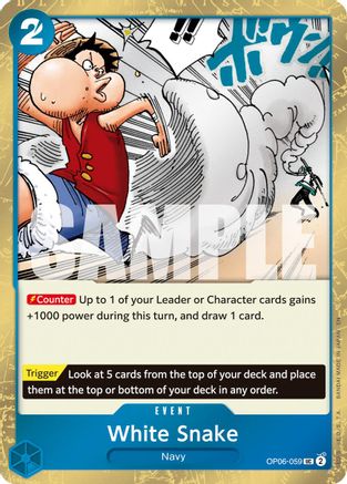 White Snake (Pirate Foil) (OP06-059) - Premium Booster -The Best- Vol. 2 Foil | Grognard Games