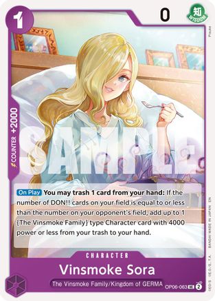 Vinsmoke Sora (Reprint) (OP06-063) - Premium Booster -The Best- Vol. 2 | Grognard Games