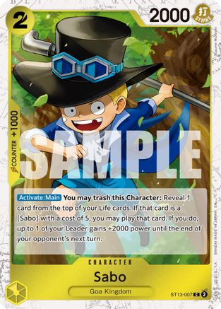 Sabo - ST13-007 (Pirate Foil) (ST13-007) - Premium Booster -The Best- Vol. 2 Foil | Grognard Games