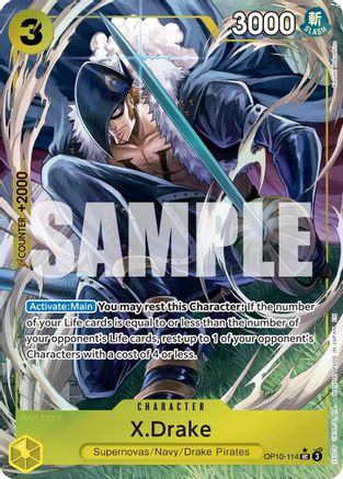 X.Drake (Alternate Art) (OP10-114) - Premium Booster -The Best- Vol. 2 Foil | Grognard Games