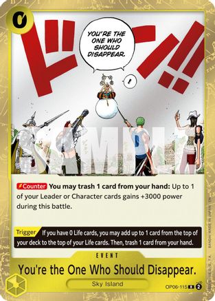 You're the One Who Should Disappear (Reprint) (OP06-115) - Premium Booster -The Best- Vol. 2 Foil | Grognard Games