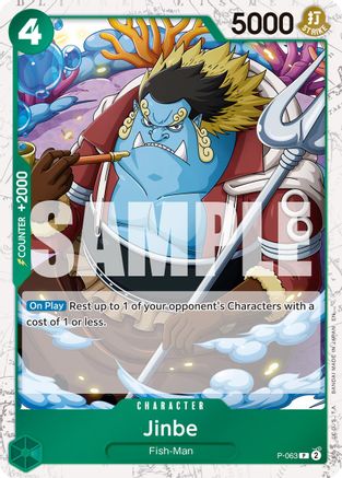 Jinbe - P-063 (Pirate Foil) (P-063) - Premium Booster -The Best- Vol. 2 Foil | Grognard Games