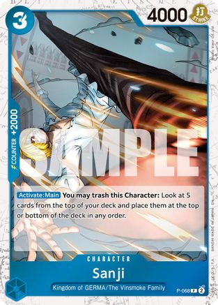 Sanji - P-068 (Pirate Foil) (P-068) - Premium Booster -The Best- Vol. 2 Foil | Grognard Games