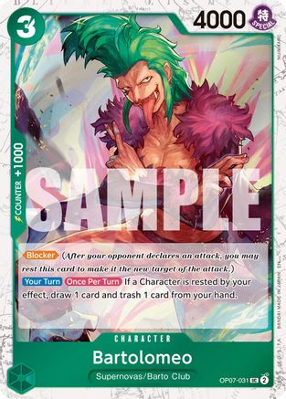 Bartolomeo (Pirate Foil) (OP07-031) - Premium Booster -The Best- Vol. 2 Foil | Grognard Games