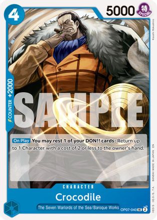 Crocodile - OP07-040 (Reprint) (OP07-040) - Premium Booster -The Best- Vol. 2 | Grognard Games