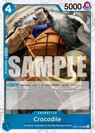 Crocodile - OP07-040 (Pirate Foil) (OP07-040) - Premium Booster -The Best- Vol. 2 Foil | Grognard Games