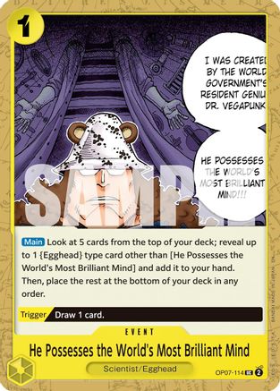 He Possesses the World's Most Brilliant Mind (Reprint) (OP07-114) - Premium Booster -The Best- Vol. 2 | Grognard Games