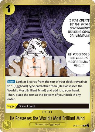 He Possesses the World's Most Brilliant Mind (Pirate Foil) (OP07-114) - Premium Booster -The Best- Vol. 2 Foil | Grognard Games