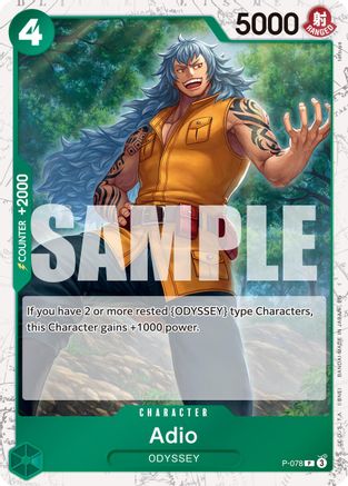 Adio (Pirate Foil) (P-078) - Premium Booster -The Best- Vol. 2 Foil | Grognard Games