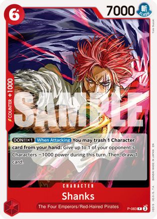 Shanks - P-083 (Reprint) (P-083) - Premium Booster -The Best- Vol. 2 | Grognard Games
