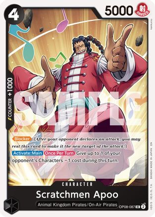 Scratchmen Apoo - OP08-087 (Reprint) (OP08-087) - Premium Booster -The Best- Vol. 2 | Grognard Games