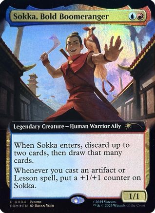 Sokka, Bold Boomeranger (Extended Art) (MEDIA-004) - Media Promos Foil | Grognard Games