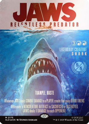 Jaws, Relentless Predator (Rainbow Foil) (SLD-2175) - Secret Lair Drop Series Foil | Grognard Games