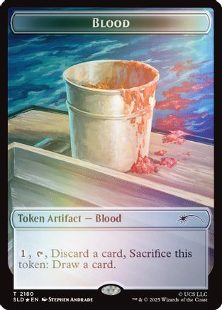Blood Token (Rainbow Foil) (SLD-2180) - Secret Lair Drop Series Foil | Grognard Games