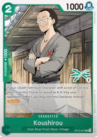 Koushirou (Zoro Deck) (OP12-027) - Learn Together Deck Set | Grognard Games