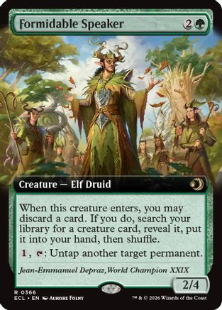 Formidable Speaker (Extended Art) (ECL-366) - Lorwyn Eclipsed Foil | Grognard Games