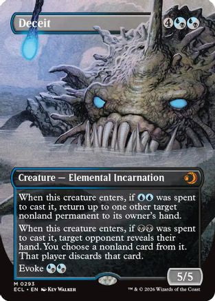 Deceit (Borderless) (ECL-293) - Lorwyn Eclipsed Foil | Grognard Games
