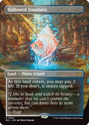 Hallowed Fountain (Borderless) (ECL-347) - Lorwyn Eclipsed Foil | Grognard Games