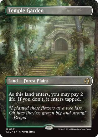 Temple Garden (Borderless) (ECL-351) - Lorwyn Eclipsed Foil | Grognard Games