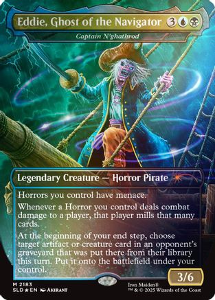 Eddie, Ghost of the Navigator - Captain N'ghathrod (Rainbow Foil) (SLD-2183) - Secret Lair Drop Series Foil | Grognard Games