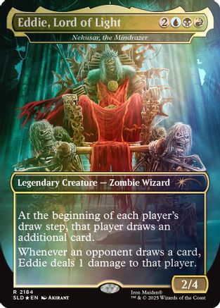 Eddie, Lord of Light - Nekusar, the Mindrazer (Rainbow Foil) (SLD-2184) - Secret Lair Drop Series Foil | Grognard Games