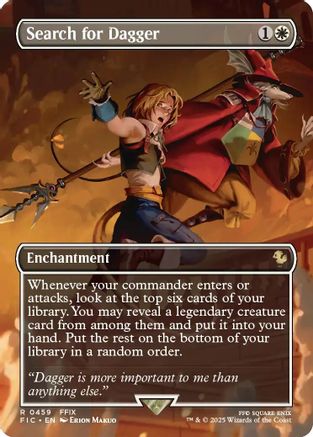 Search for Dagger (Borderless) (FIC-459) - Commander: FINAL FANTASY Foil | Grognard Games