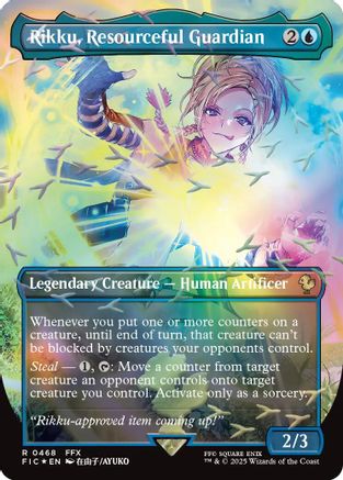 Rikku, Resourceful Guardian (Borderless) (Chocobo Track Foil) (FIC-468) - Commander: FINAL FANTASY Foil | Grognard Games