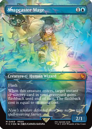 Snapcaster Mage (Borderless) (Chocobo Track Foil) (FIC-469) - Commander: FINAL FANTASY Foil | Grognard Games