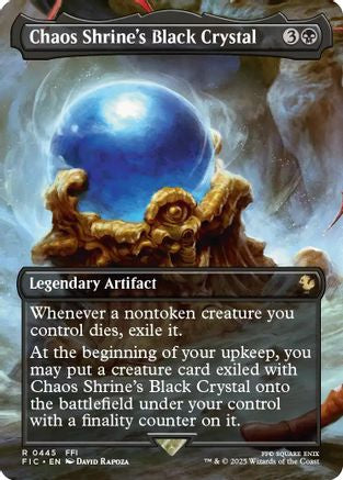 Chaos Shrine's Black Crystal (Borderless) (FIC-445) - Commander: FINAL FANTASY Foil | Grognard Games