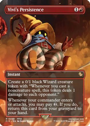 Vivi's Persistence (Borderless) (FIC-458) - Commander: FINAL FANTASY Foil | Grognard Games