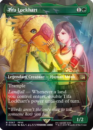 Tifa Lockhart (Borderless) (Chocobo Track Foil) (FIN-567) - FINAL FANTASY Foil | Grognard Games