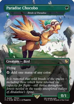 Paradise Chocobo - Birds of Paradise (Borderless) (FIC-483) - Commander: FINAL FANTASY Foil | Grognard Games