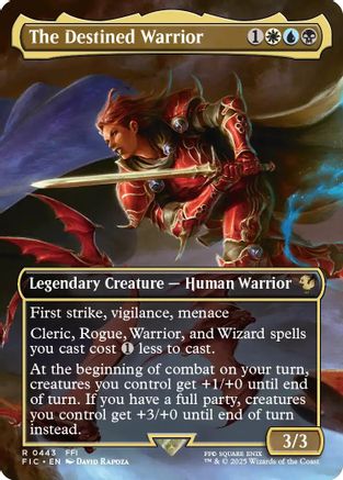 The Destined Warrior (Borderless) (FIC-443) - Commander: FINAL FANTASY | Grognard Games