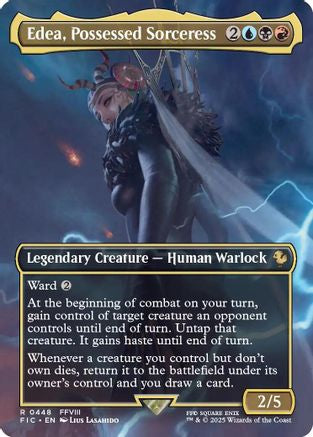 Edea, Possessed Sorceress (Borderless) (FIC-448) - Commander: FINAL FANTASY | Grognard Games