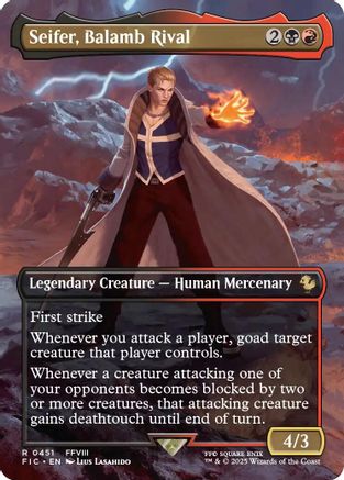 Seifer, Balamb Rival (Borderless) (FIC-451) - Commander: FINAL FANTASY Foil | Grognard Games