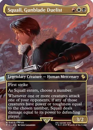 Squall, Gunblade Duelist (Borderless) (FIC-453) - Commander: FINAL FANTASY | Grognard Games